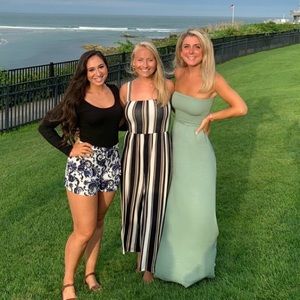 Sage Green Strapless Maxi Dress